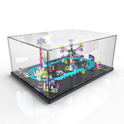 展示盒 防塵盒 收納盒 LEGO41130游樂園大型過山車亞克力展示盒模型手辦收納防塵盒罩子