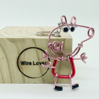 情鋁創意、折字、鋁線折字、鋁線手作 Wire♥lover 佩佩豬與喬治