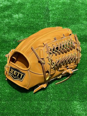 棒球世界全新ZETT日本皮硬式棒壘手套特價原色內網12.5吋