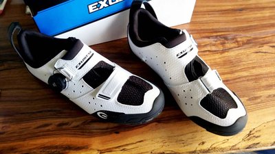 ~騎車趣~ EXUSTAR E-ST2411R-WH鐵人三項運動鞋 碳纖維三鐵鞋