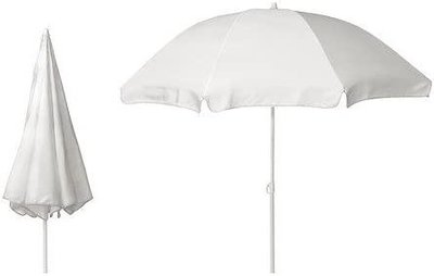 全新白色ikea遮陽傘 160cm  adjustable white parasol  summer beach