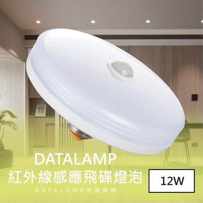 【LED大賣場】(LG-2485-12) LED-12W  E27燈頭 智能燈泡 紅外線感應 飛碟燈泡