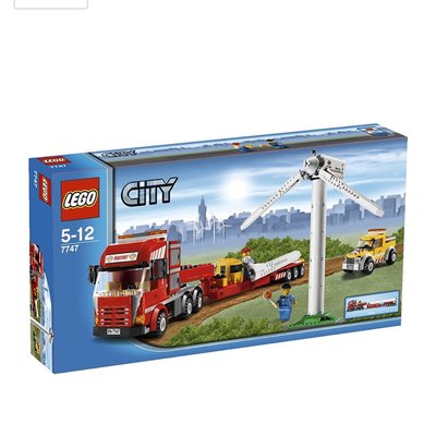全新絕版 樂高 LEGO 7747 紅色拖車及風力發電機