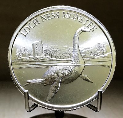 «自由銀» Loch Ness Monster 高浮雕款-尼斯湖怪獸銀幣  (2 toz=62.2g) #292