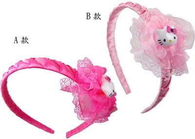 【卡漫迷】 Hello Kitty 嬰幼兒童髮飾 只剩B款一個 髮圈 髮箍 ㊣版 緞帶 造型配件 韓版飾品