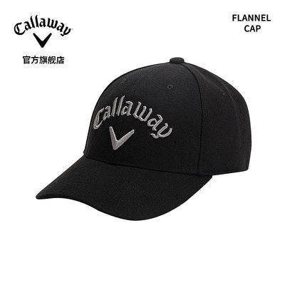 現貨 Callaway卡拉威高爾夫球帽男23新品 FLANNEL CAP遮陽帽子保暖帽子