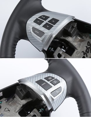 三菱 LANCER FORTIS OUTLANDER 碳纖維塑料防刮貼紙 方向盤音控定速貼紙