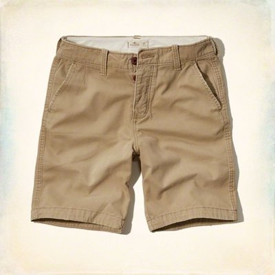 【Hollister Co.】Hollister Classic Fit Shorts男海鷗素色休閒短褲---現貨30號