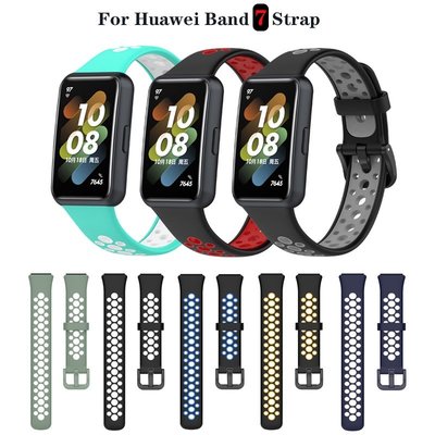 適用於華為 band 7 的運動矽膠帶錶帶更換腕帶 華為手環7