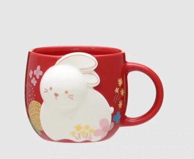 日本星巴克2023新年限定款玉兔年干支「卯」年立體感兔子造型馬克杯值得收藏入手355ml