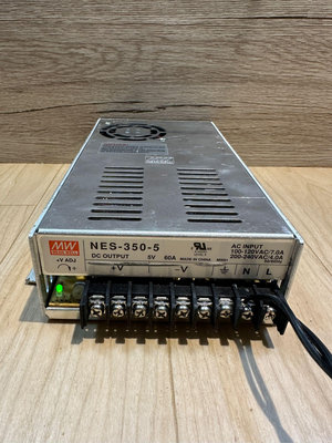 明緯電源供應器NES 350-5 60A 二手 明緯 MW  MEAN WELL 電源供應器 二手變壓器