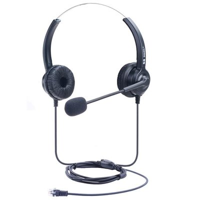 【熱賣精選】客服耳機 DH600D呼叫中心話務員電銷外呼客服雙耳高清電話電腦耳機耳麥