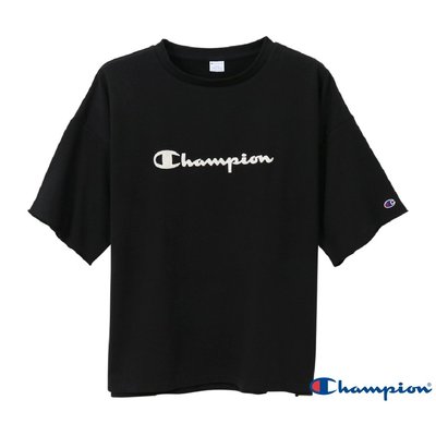 CHAMPION - 日版 寬版型 campus電繡草寫LOGO TEE 台灣公司貨-街頭牌 運動牌 潮流牌