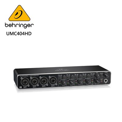 BEHRINGER UMC404HD 錄音介面 (帶Midas麥克風前置放大器 4x4、24位/USB)