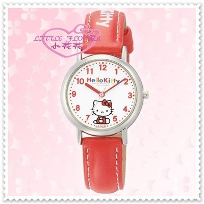 小花花日本精品♥ Hello Kitty 日本製  手錶卡通錶女錶卡通錶帶 生日禮物 紅色側姿99913700