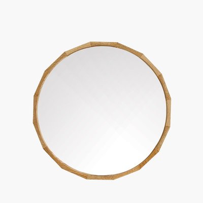 特賣- 北歐實木化妝鏡浴室洗手間壁掛鏡客廳玄關裝飾圓鏡子梳妝化妝圓鏡