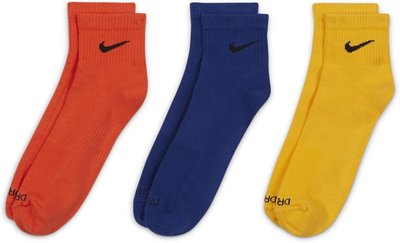 南◇2022 4月 NIKE DRY 運動襪 襪子 基本款 短襪 三入 黃藍橘 SX6893-910
