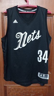 NBA布魯克林籃網隊Brandan Wright聖誕節黑色球衣L號