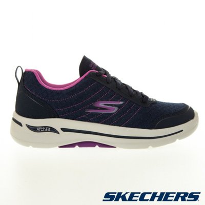 【鞋印良品】SKECHERS 健走系列 GOWALK ARCH FIT 舒適 透氣 足弓支撐 124484NVPR 藍紫