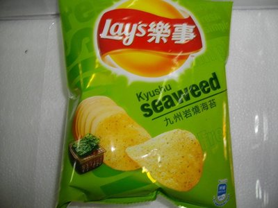 樂事 洋芋片-九州岩燒海苔 洋芋片 海苔口味 34g (12包/箱)