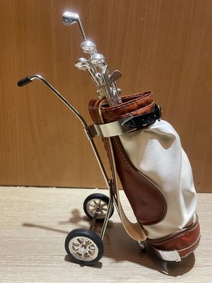高爾夫球袋模型 球具模型 高爾夫模型 擺飾禮品 迷你高爾夫球袋擺飾 高爾夫球袋模型筆筒 二手 