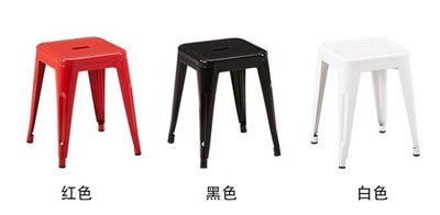 【找椅子】法式工業風 復刻 loft tolix stool 45CM 鐵凳椅 矮凳 紅 黑 白 三色