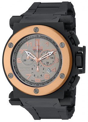《大男人》JT限量款Invicta14514瑞士黑鋼帶金色50MM個性潛水錶，非常稀有(本賣場全現貨)