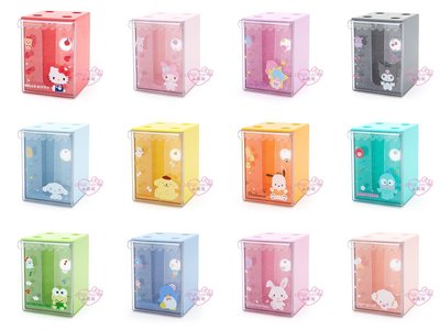 ♥小花花日本精品♥Hello Kitty美樂蒂雙子星酷洛米三麗鷗 收納盒 透明單抽 可堆疊式 置物盒 小物盒 飾品盒~3