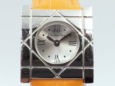 【發條盒子H8210】Christian Dior 迪奧CD 方型不銹鋼石英女仕腕錶