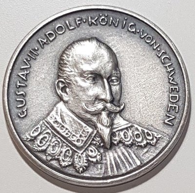 德國銀章1932 Germany for Gustav Adolf  Sweden King Silver Medal.