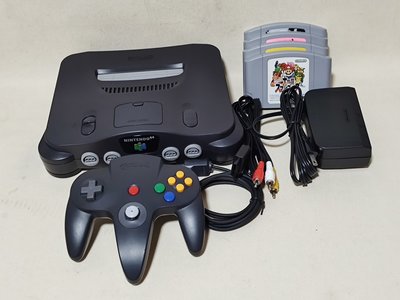[TV遊戲主機] 任天堂64(N64) 黑色含擴充卡 遊戲主機一套 BB0079