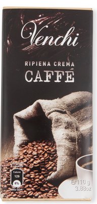 義大利 VENCHI Coffee filled chocolate bar 咖啡巧克力磚 100g（預購）