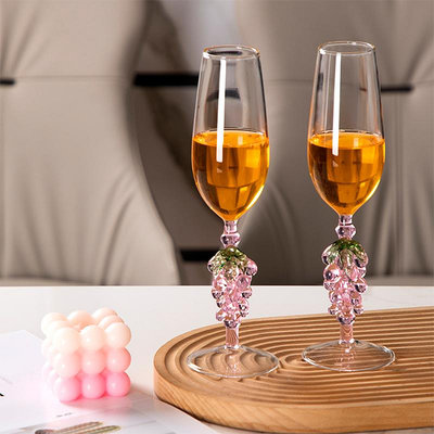 高檔香檳杯歐式紅酒杯玻璃創意葡萄高腳杯浪漫情葡萄酒杯