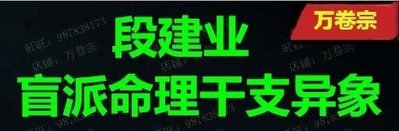 盲派創始人段建業《授徒-干支象法》10集DVD+言明《盲派命理實戰課程-職業取象法》16集DVD（ 皆含電子檔講義）