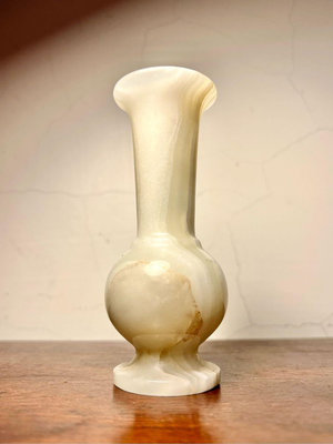 【梅根歐洲古物】義大利天然石材花器/花瓶*現貨在台*#老物老件#禮物#裝飾擺設展示#攝影#特殊#厚實