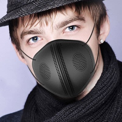 魔法V罩 韓國最新科技 運動型透氣呼吸閥口罩可換過濾片_黑色-其它