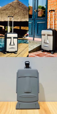 （已售出）摩艾20吋登機旅行箱MERCI Deisign太空銀 登機箱 行李箱+送Moai 摩艾行李箱吊牌