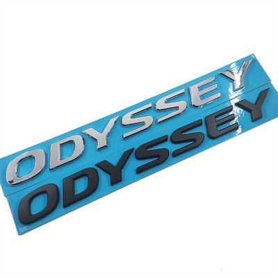 HONDA 1 x ABS 鍍鉻黑色 ODYSSEY 字母標誌汽車汽車後備箱標誌徽章貼紙貼花適用於本田奧德賽