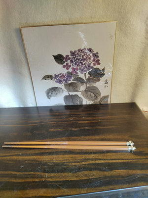 日本帶回銀摘火箸銅火箸品相如圖