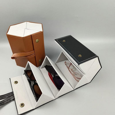 折疊眼鏡盒收納高級感ins日系簡約便攜式大尺寸盒男太陽鏡盒C
