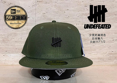 Size71/2 Undefeated New Era JPN Army Green 小logo 59Fifty 全封帽