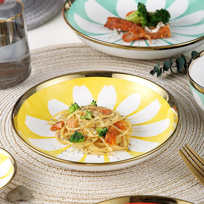 日式陶瓷盤子菜盤家用創意網紅碟子魚盤大號餐具早餐盤湯盤景德鎮