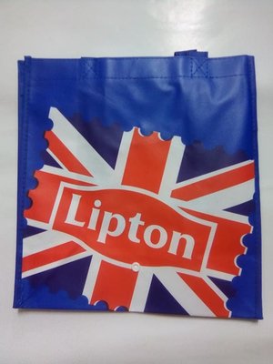 立頓 LIPTON Lipton 聯合利華 英國風 不織布覆膜 購物袋 可以摺起來收納 有扣子 買多有優惠 歡迎詢問
