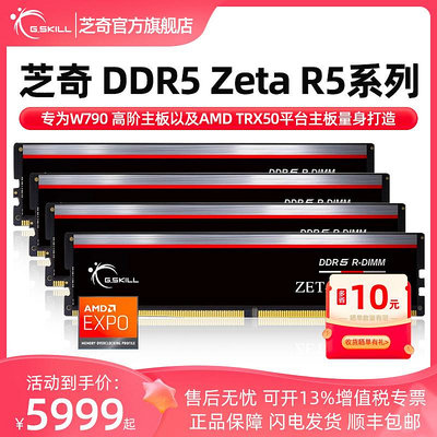 芝奇DDR5 Zeta R5系列 6400頻率R-DIMM伺服器AMD EXPO記憶體條64g