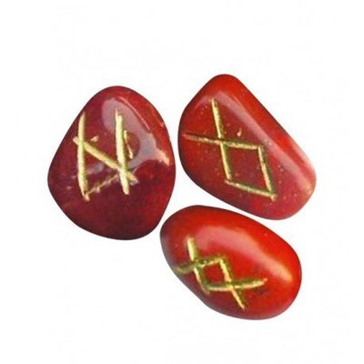 【預馨緣塔羅鋪】現貨正版紅碧玉如恩石Red Jasper Runes (全新25顆)