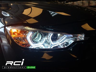 RC HID LED專賣店 BMW F30 F31 12-15年 魚眼大燈組 類LCI LED 光柱式樣