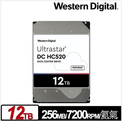 麒麟商城-WD 12TB 3.5吋企業級SATA硬碟(HUH721212ALE604)/5年保
