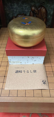 【二手】國內現貨日本回流日本頂級漆器蓋罐滿金箔工藝外繪兩 日本回流  擺件 瓷器【佛緣閣】-862