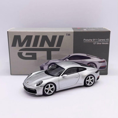 1/64 MINI GT Porsche 911 Carrera 4S 992 銀 保時捷 模型 4 S 303