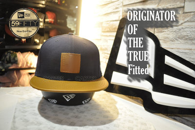 New Era Originator of the true fitted leather 59fifty深藍皮革全封帽